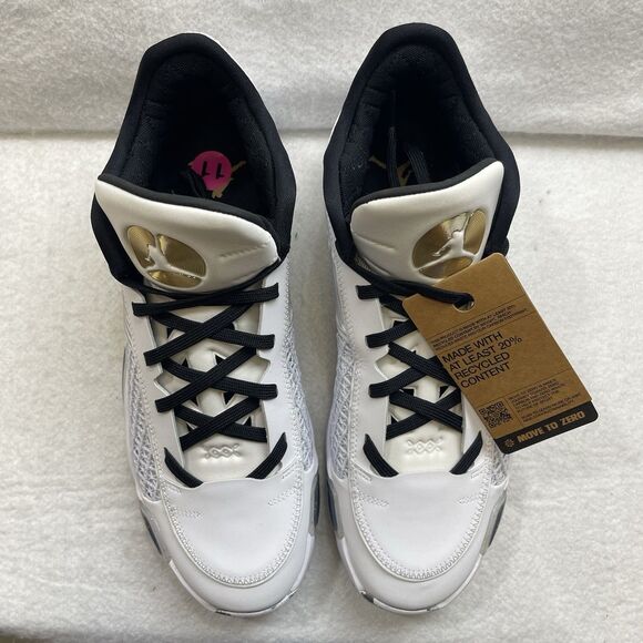 Nike Basketball Sneakers Men 11 White Black Gold Air Jordan XXXVIII 38 Low Shoes - Picture 9 of 12